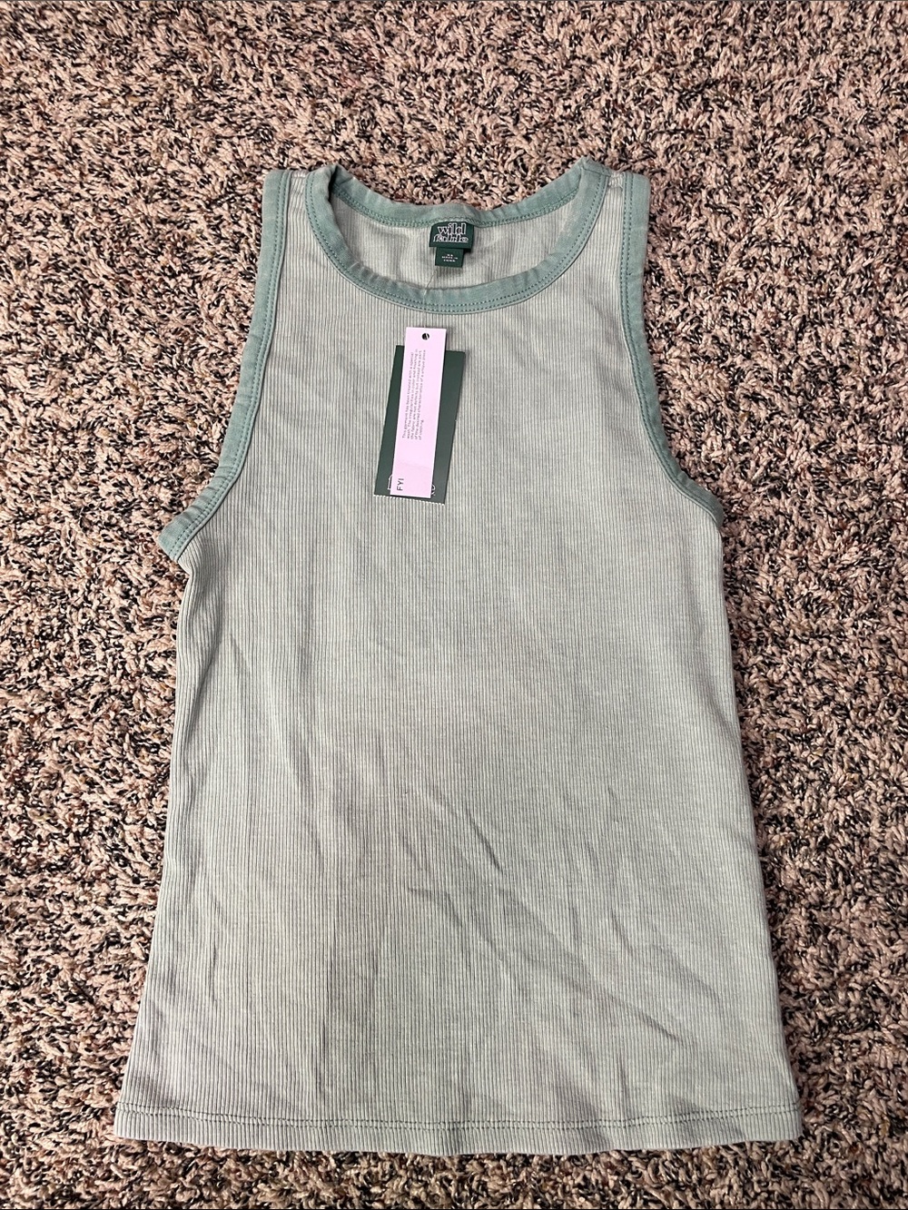 Mint Ribbed Tank Top Size XS Wild Fable | NWT